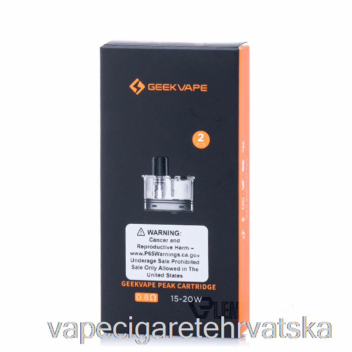 Vape Hrvatska Geek Vape Peak Replacement Pods 0.8ohm Peak Pods